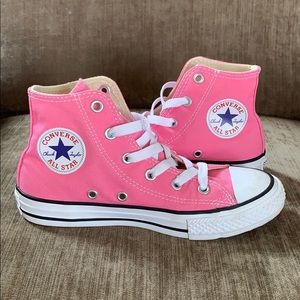 Girls Pink Converse High Top Sneaker
